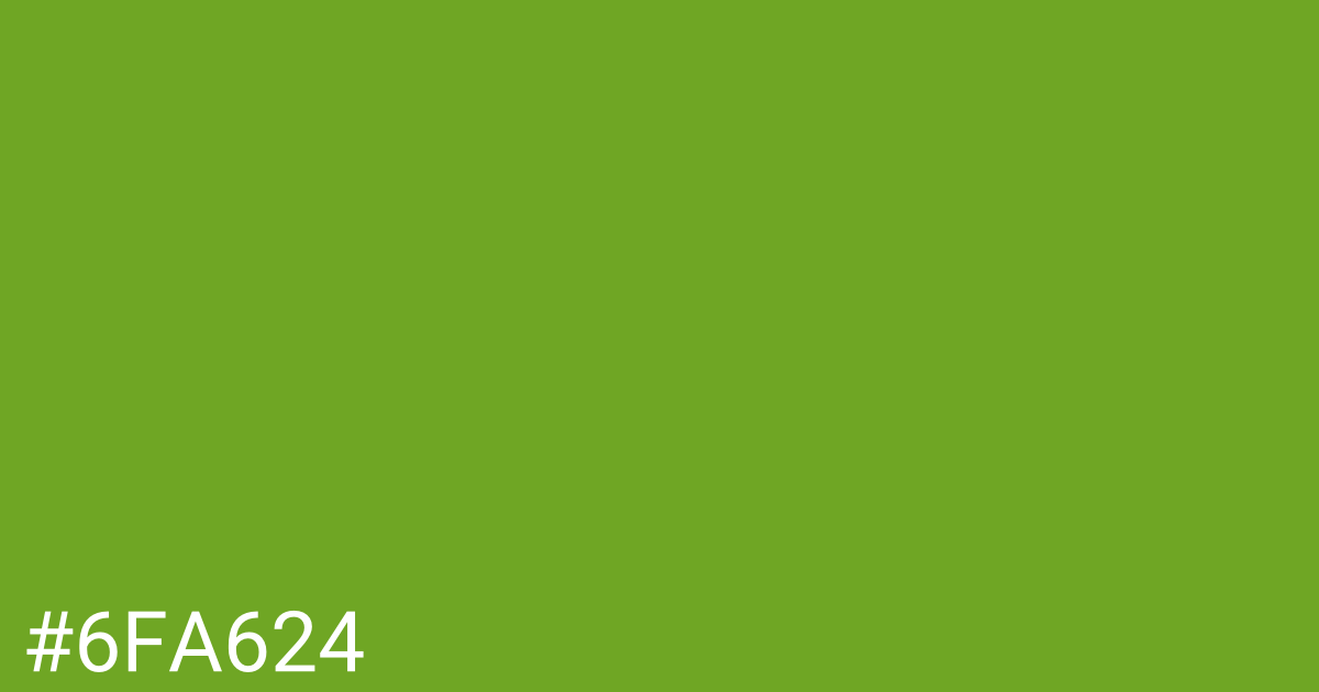 Hex color #6fa624 graphic