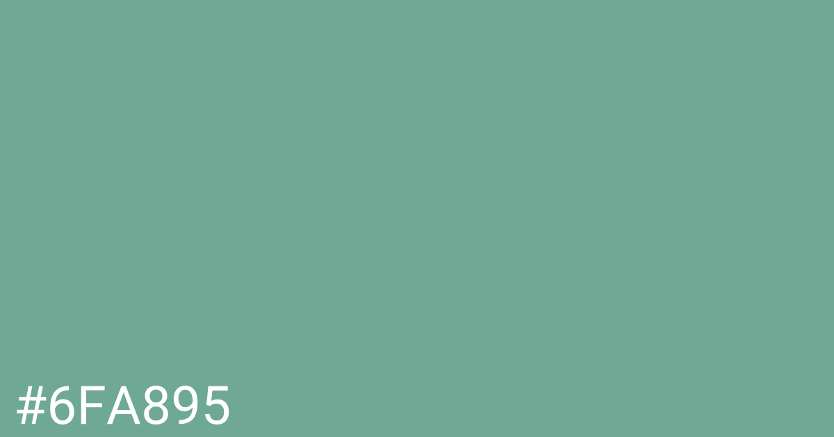 Hex color #6fa895 graphic