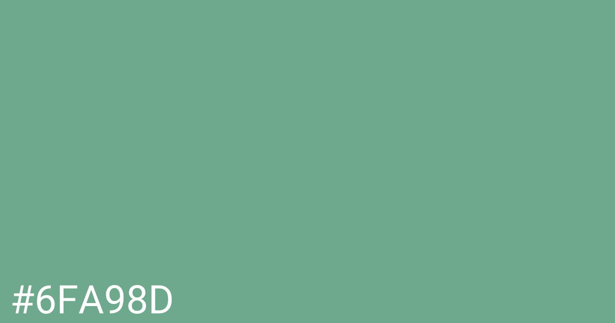 Hex color #6fa98d graphic
