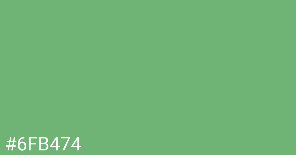 Hex color #6fb474 graphic
