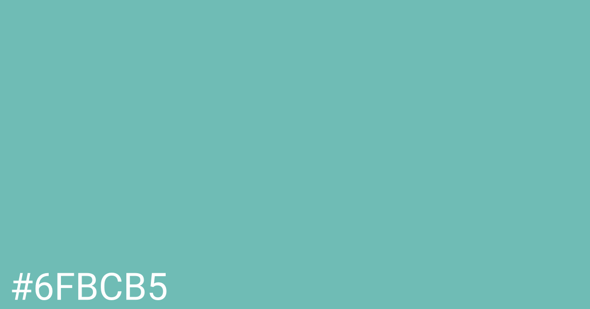 Hex color #6fbcb5 graphic