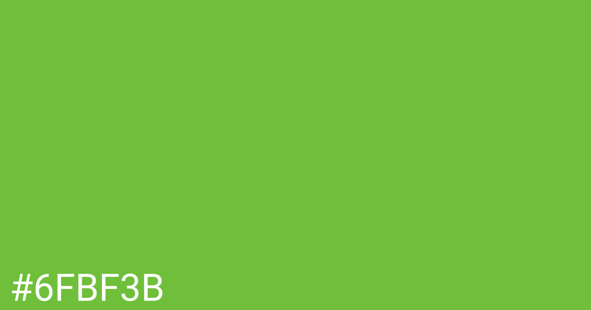 Hex color #6fbf3b graphic