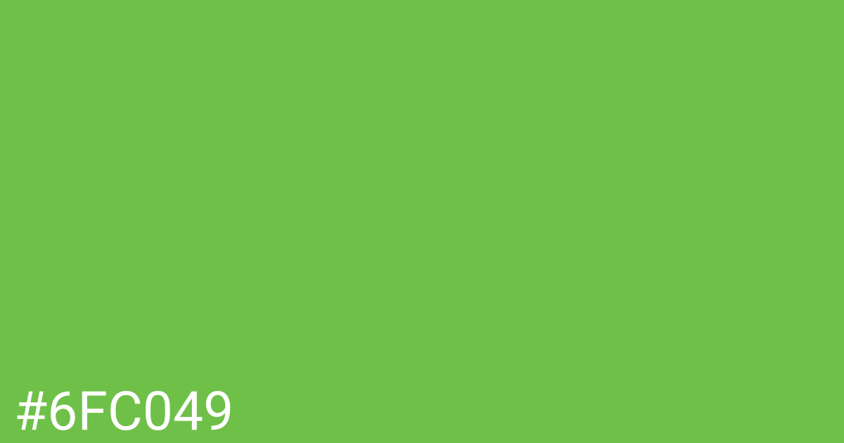 Hex color #6fc049 graphic