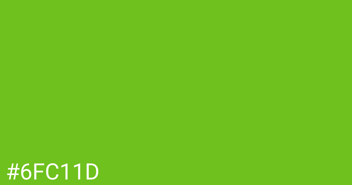 Hex color #6fc11d graphic