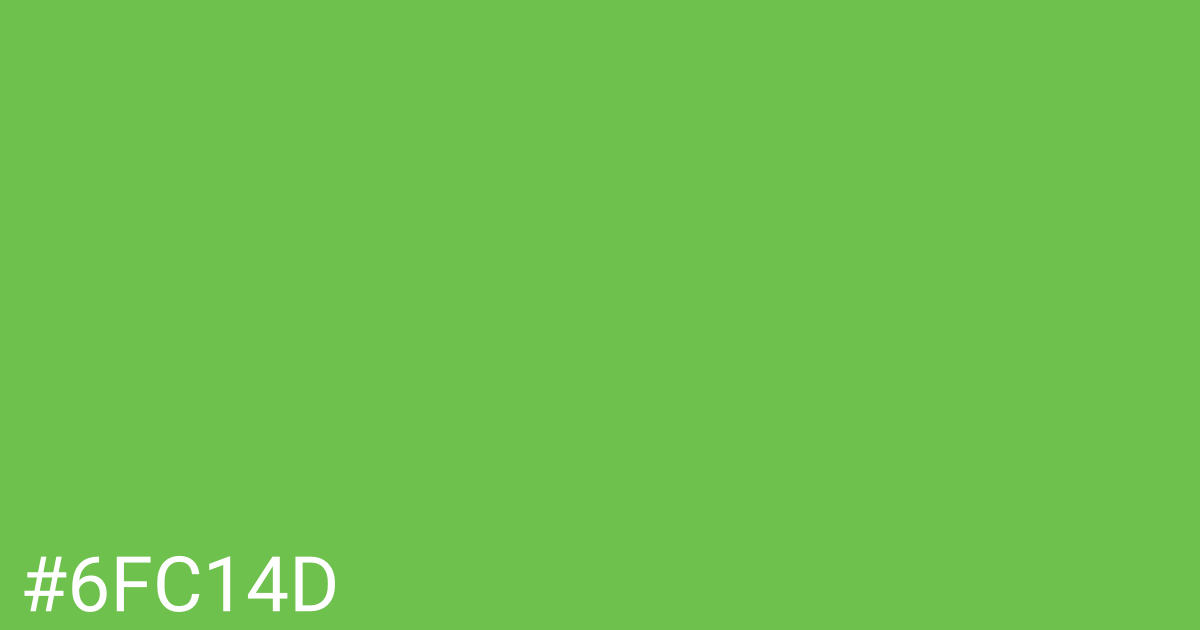 Hex color #6fc14d graphic