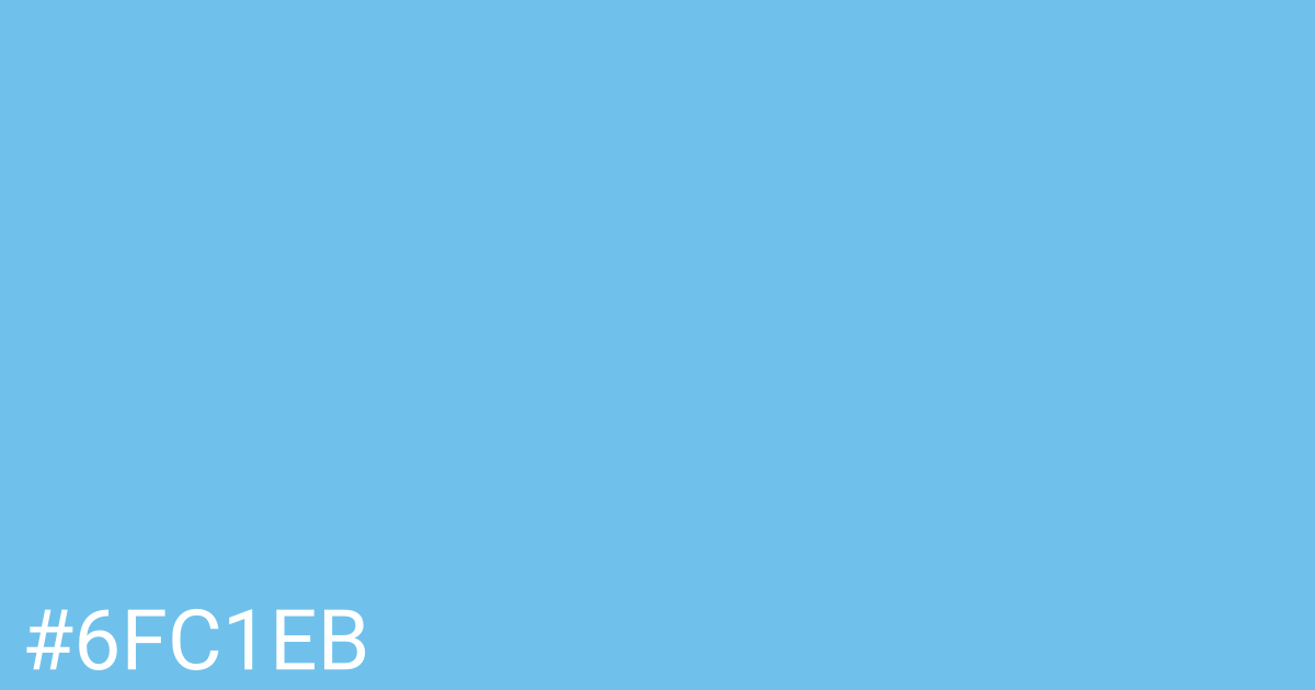 Hex color #6fc1eb graphic
