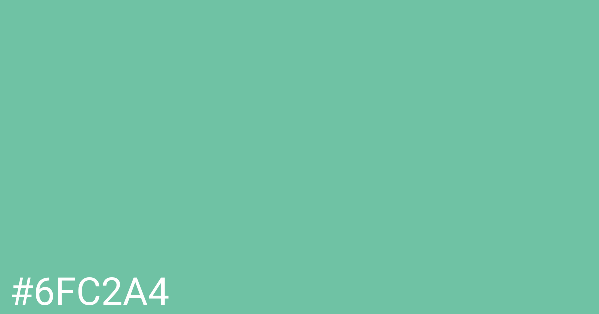 Hex color #6fc2a4 graphic