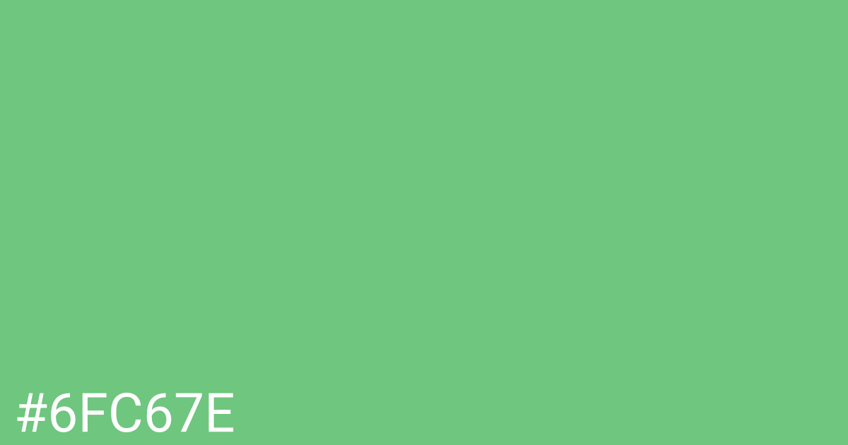 Hex color #6fc67e graphic
