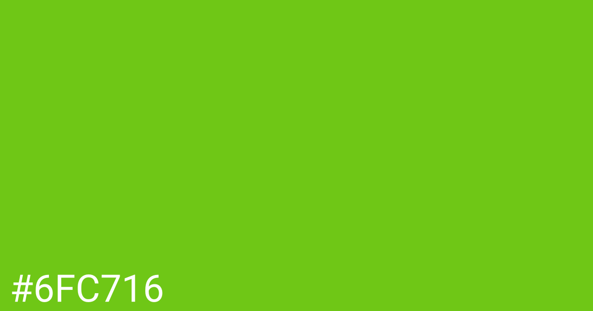 Hex color #6fc716 graphic