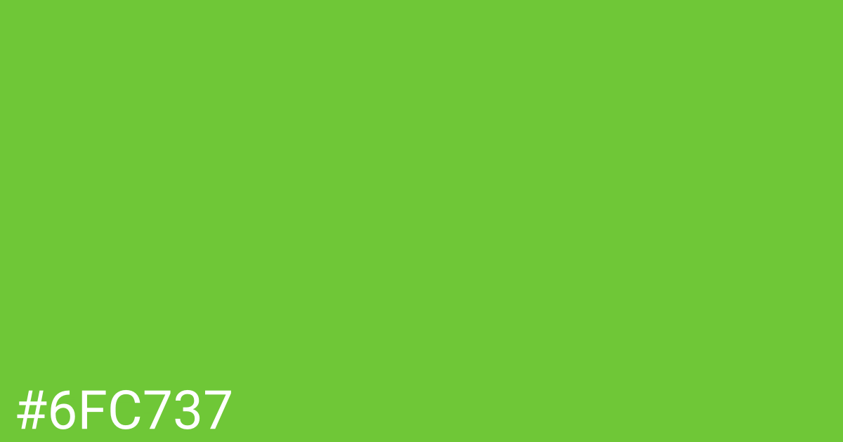 Hex color #6fc737 graphic