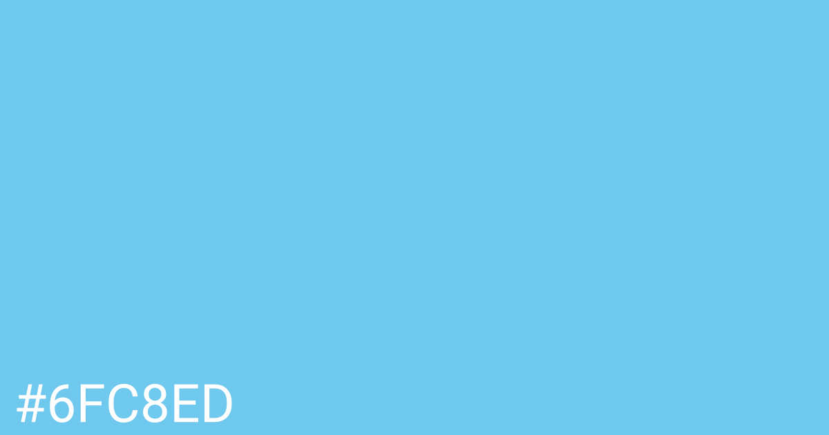 Hex color #6fc8ed graphic