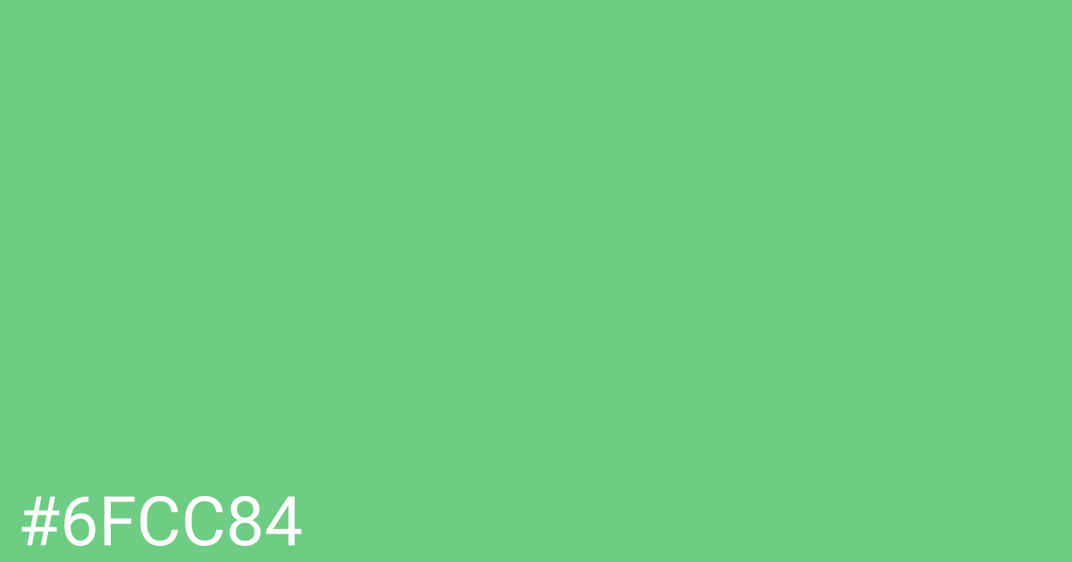 Hex color #6fcc84 graphic