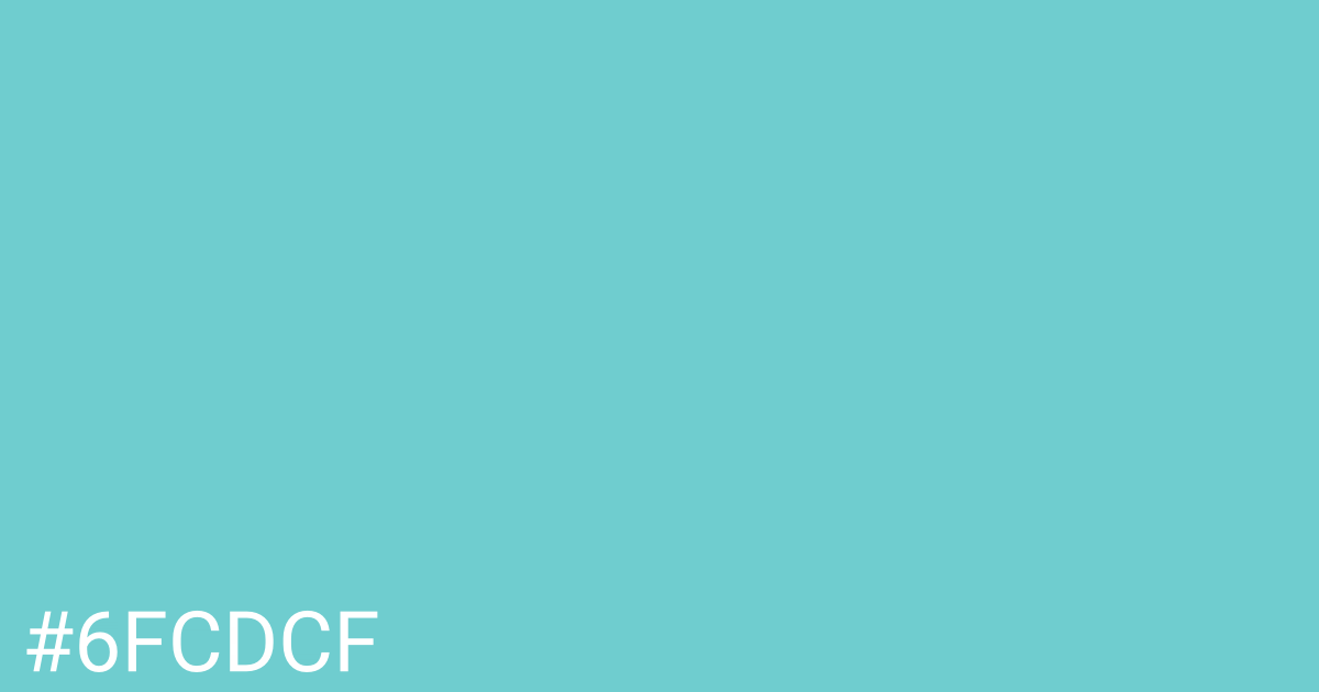 Hex color #6fcdcf graphic