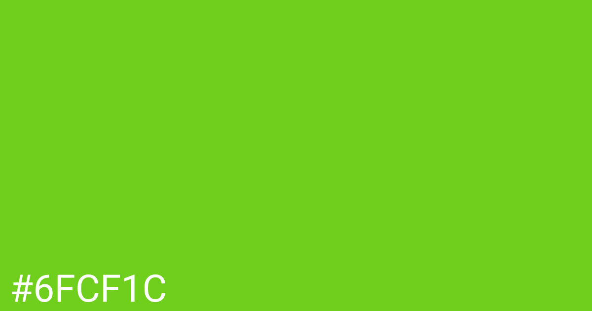 Hex color #6fcf1c graphic