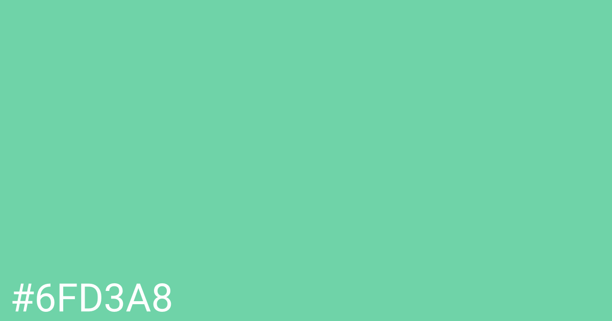 Hex color #6fd3a8 graphic