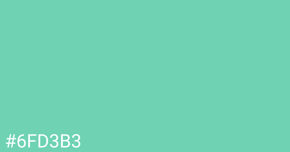 Hex color #6fd3b3 graphic