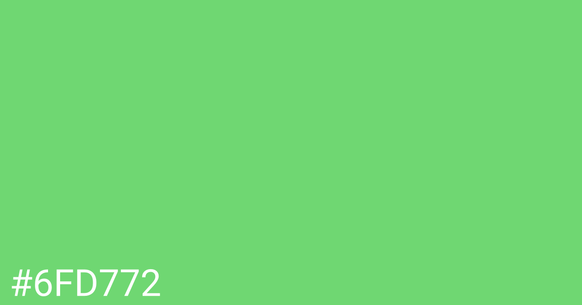 Hex color #6fd772 graphic