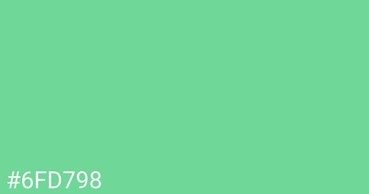 Hex color #6fd798 graphic