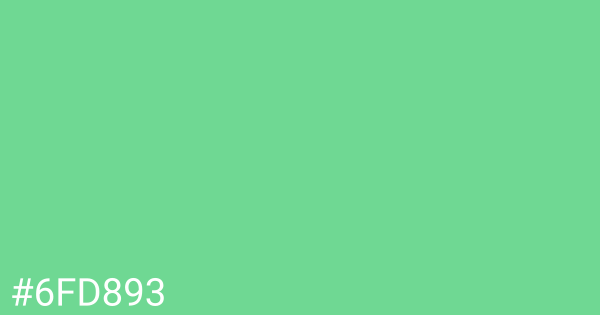 Hex color #6fd893 graphic