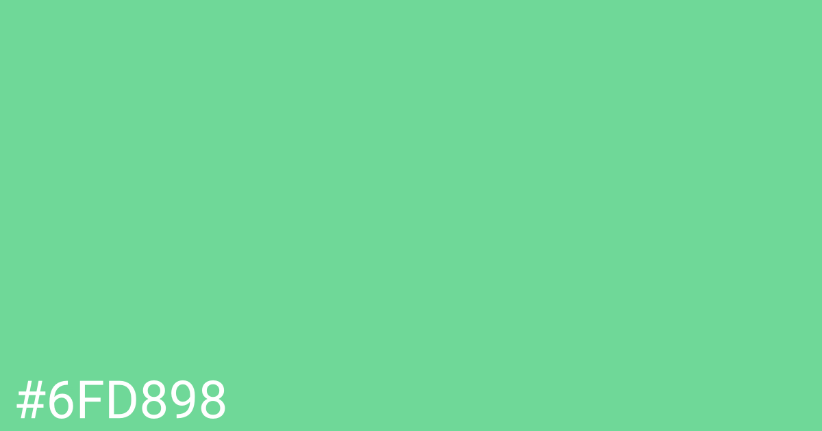 Hex color #6fd898 graphic