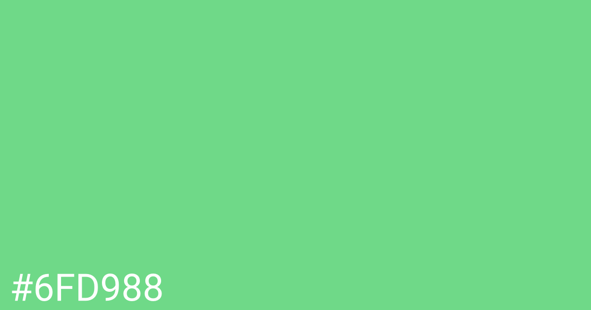 Hex color #6fd988 graphic