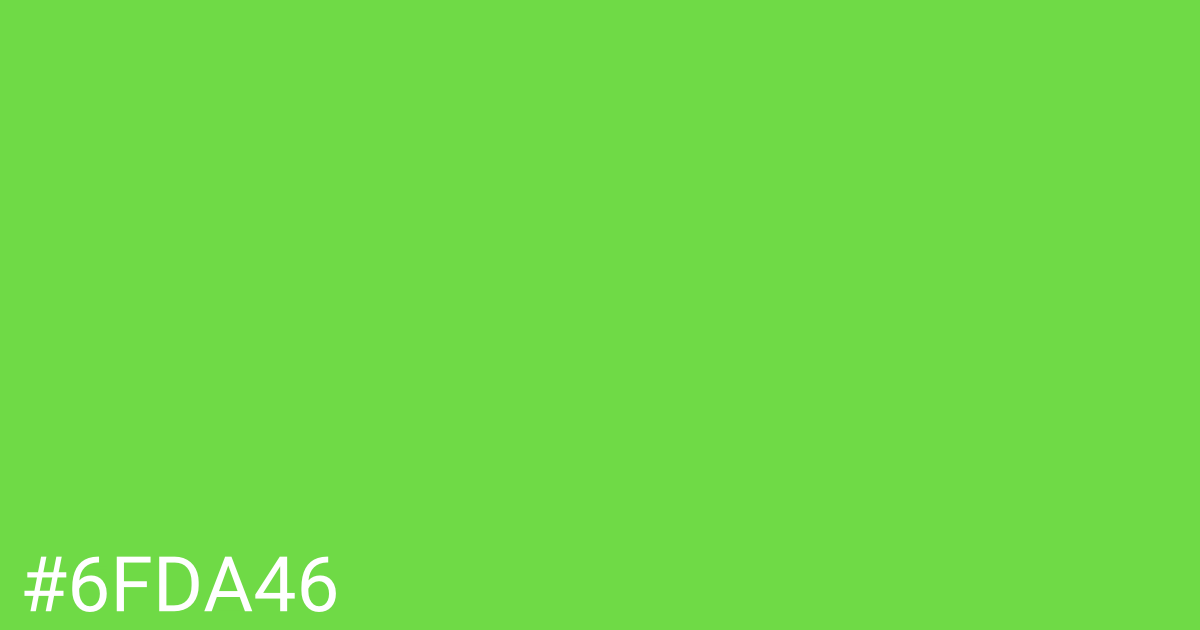 Hex color #6fda46 graphic