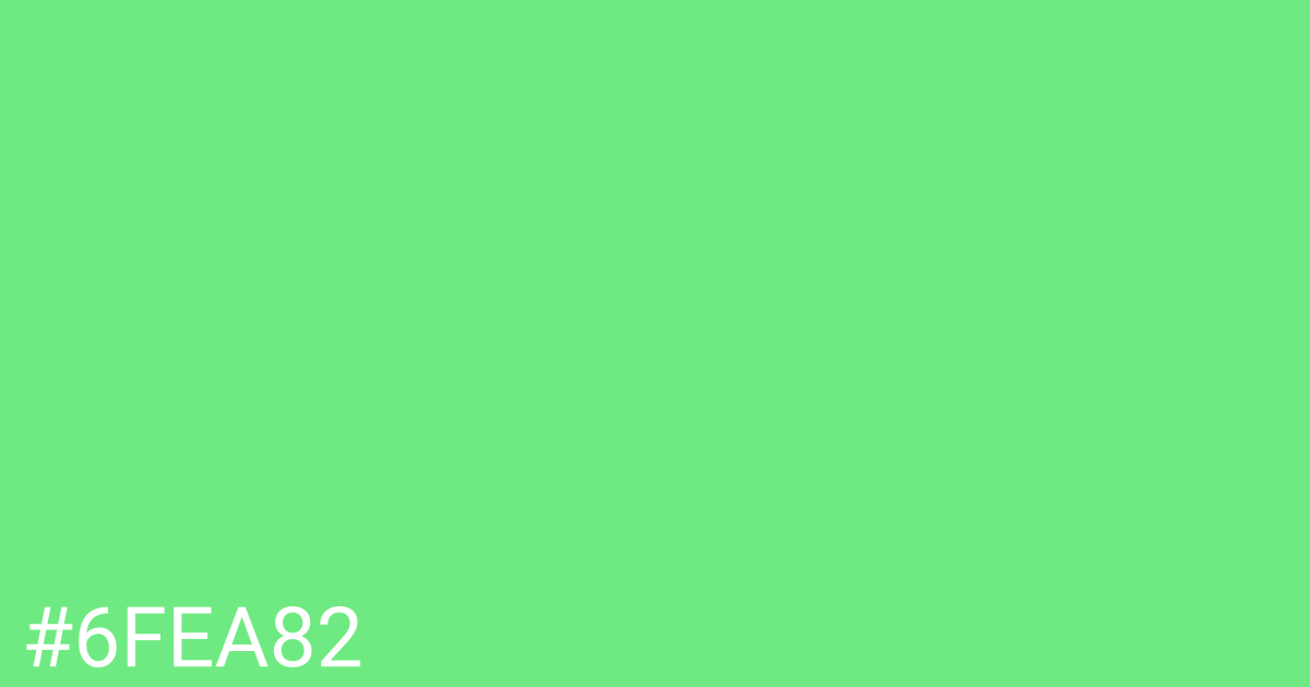 Hex color #6fea82 graphic