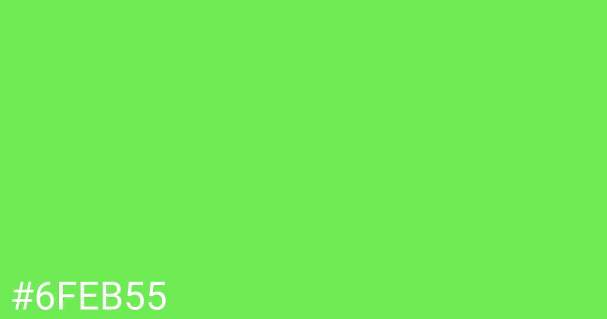Hex color #6feb55 graphic