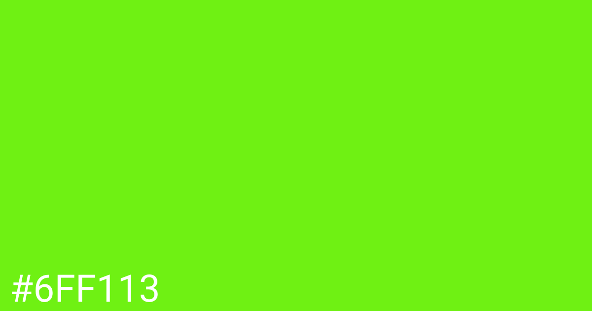 Hex color #6ff113 graphic