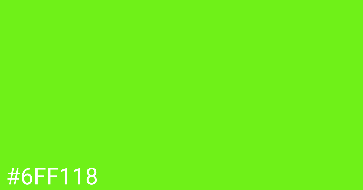 Hex color #6ff118 graphic