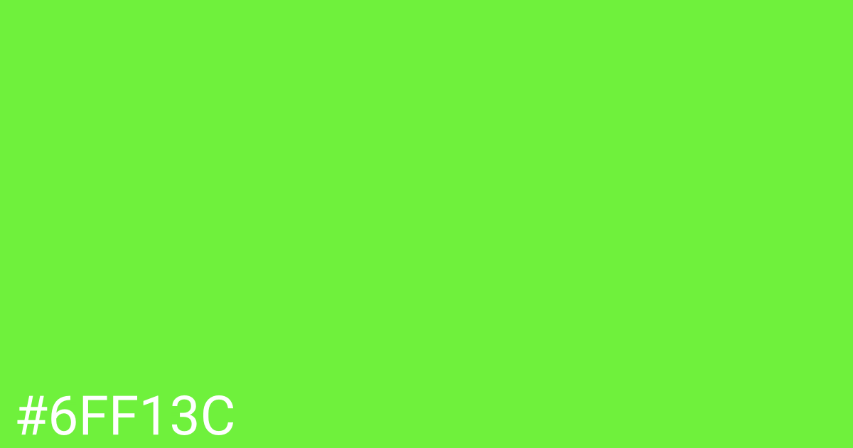 Hex color #6ff13c graphic