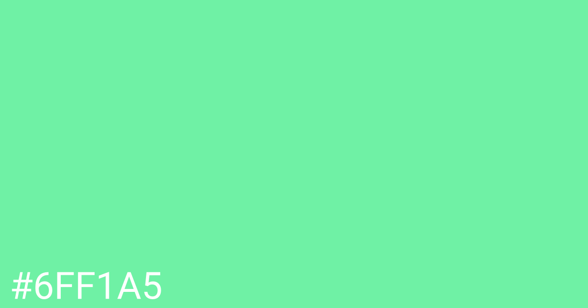 Hex color #6ff1a5 graphic