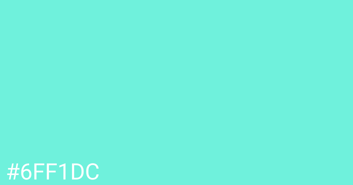 Hex color #6ff1dc graphic