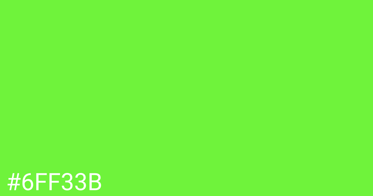 Hex color #6ff33b graphic