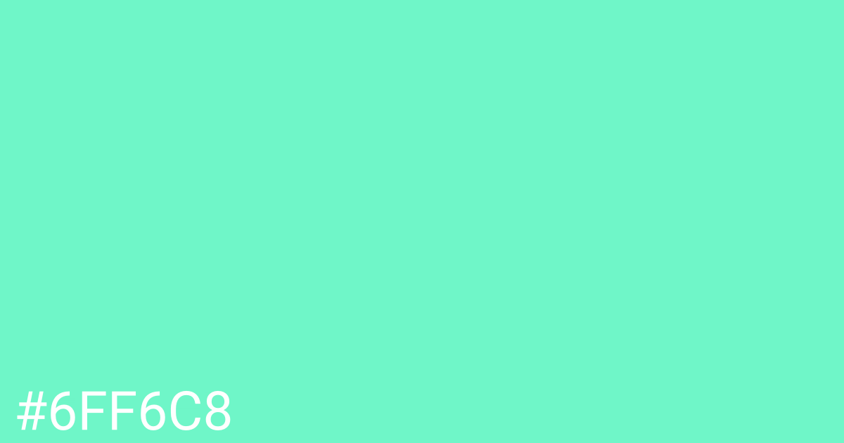 Hex color #6ff6c8 graphic