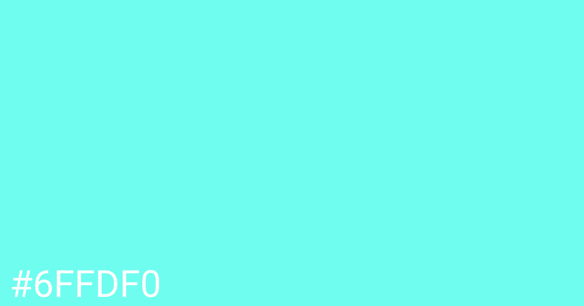 Hex color #6ffdf0 graphic