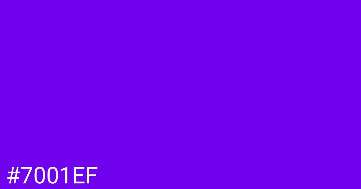 Hex color #7001ef graphic