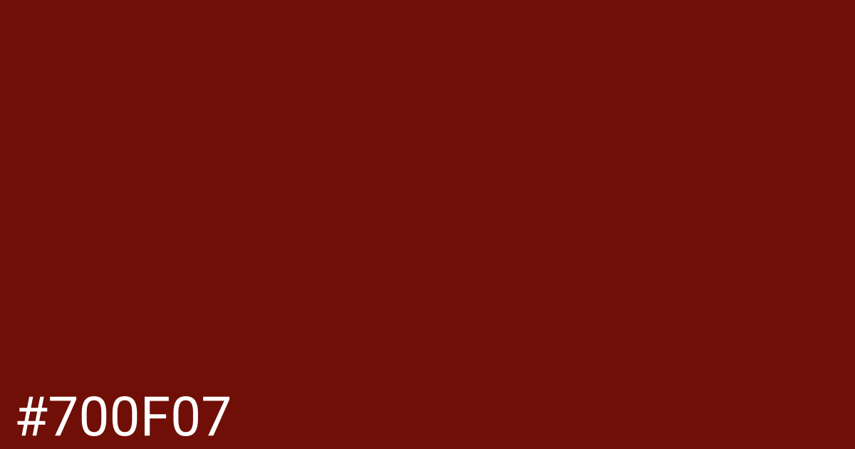 Hex color #700f07 graphic