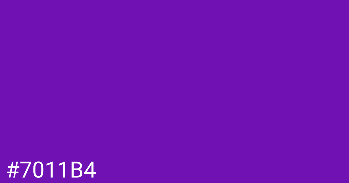 Hex color #7011b4 graphic