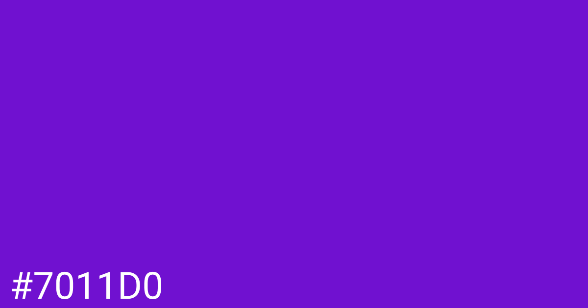 Hex color #7011d0 graphic