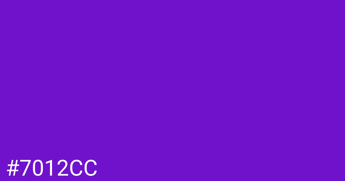 Hex color #7012cc graphic