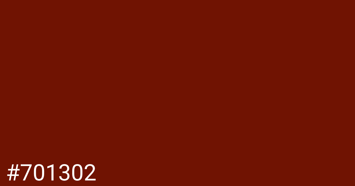 Hex color #701302 graphic