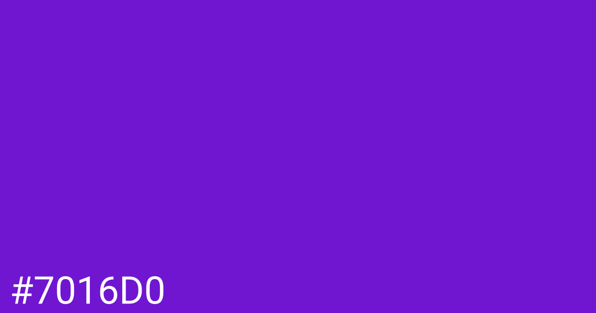 Hex color #7016d0 graphic