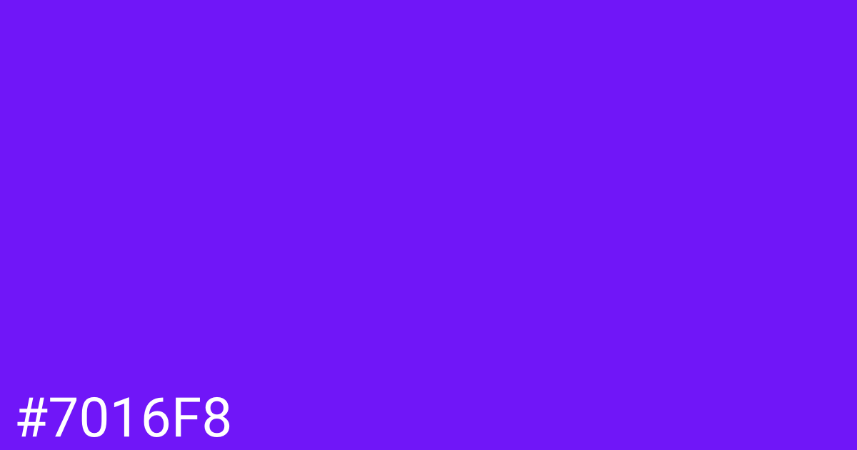 Hex color #7016f8 graphic