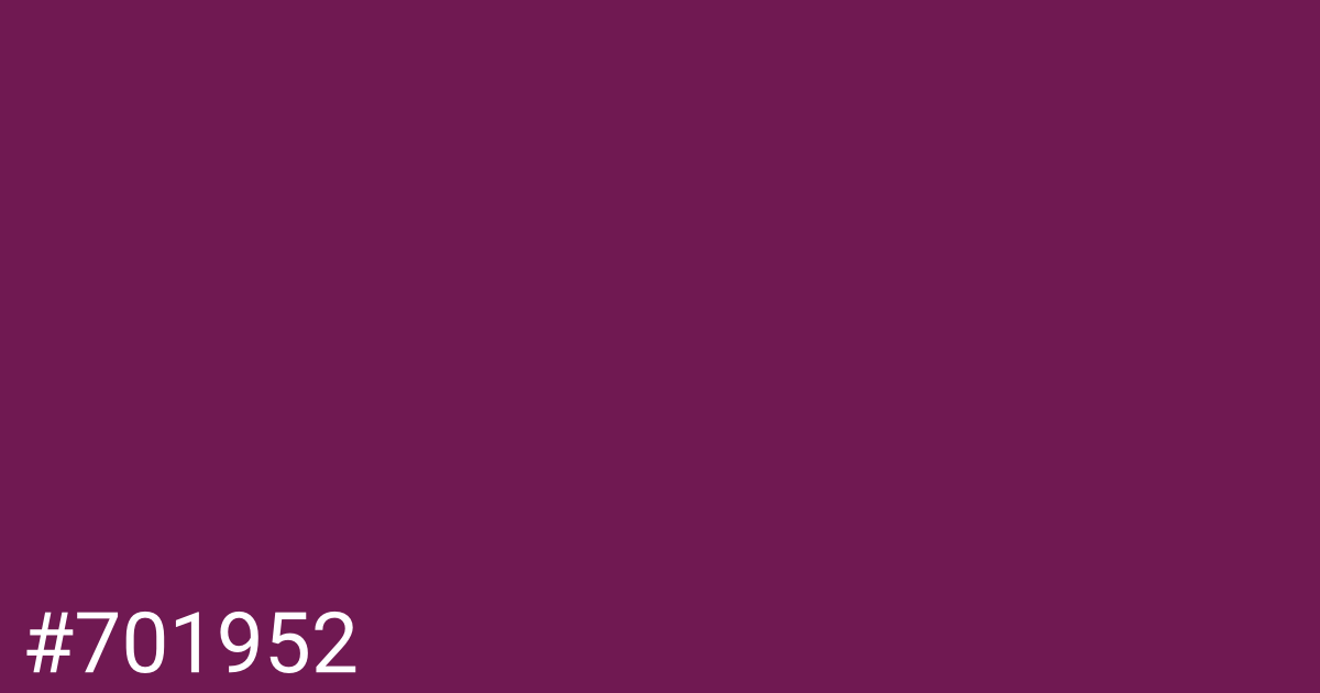 Hex color #701952 graphic
