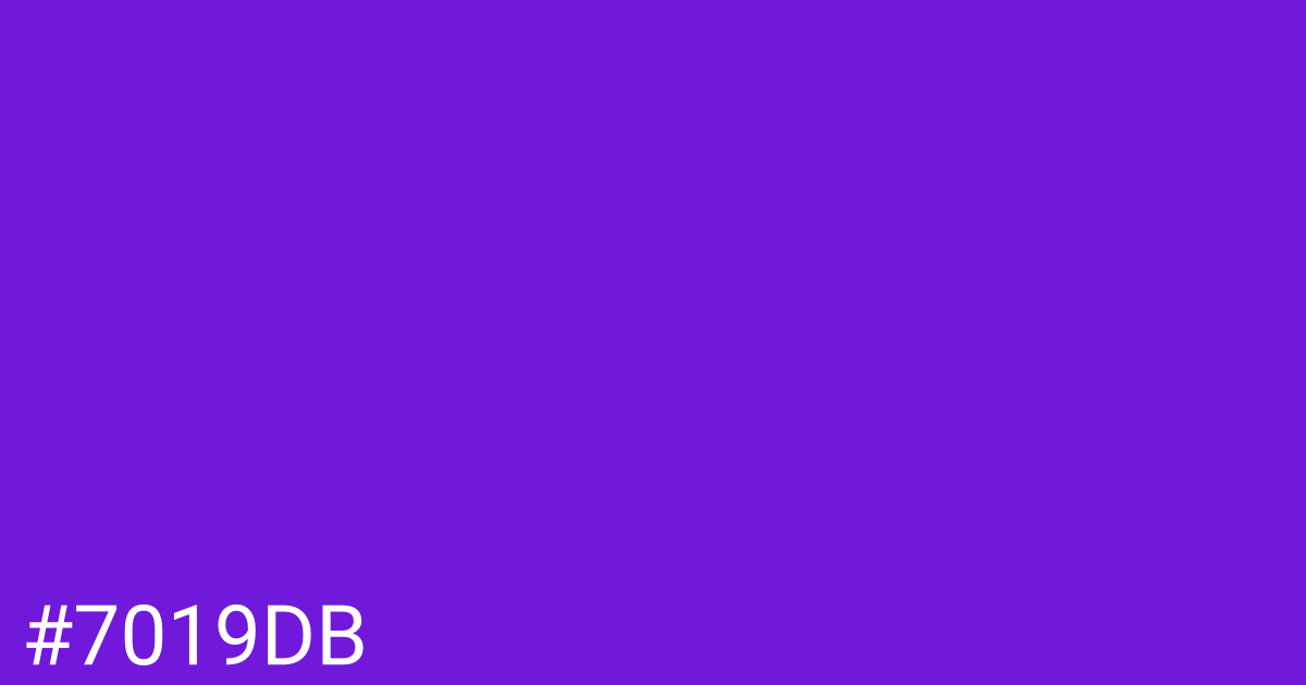 Hex color #7019db graphic