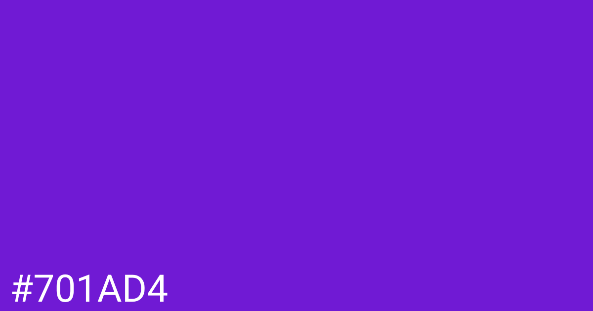 Hex color #701ad4 graphic