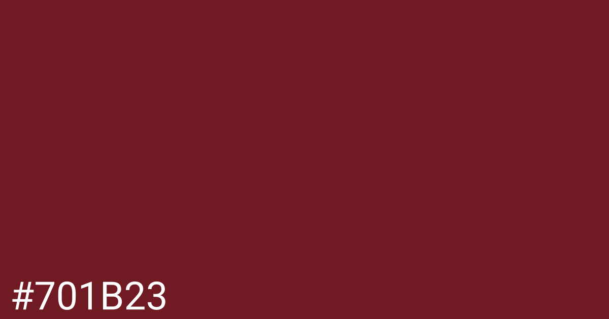 Hex color #701b23 graphic