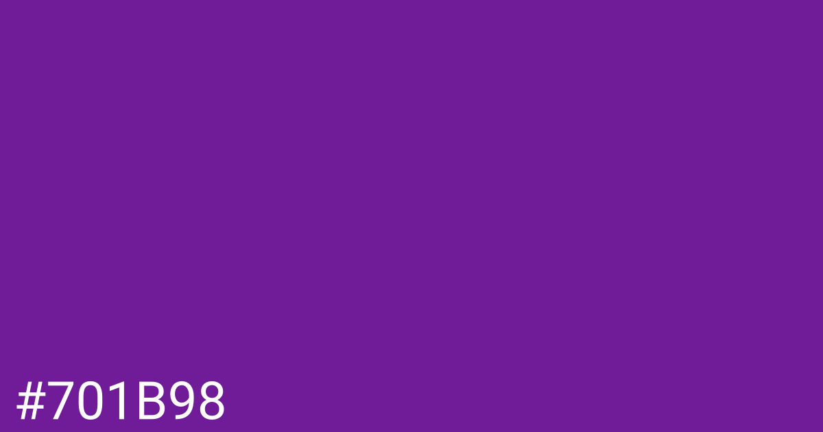 Hex color #701b98 graphic