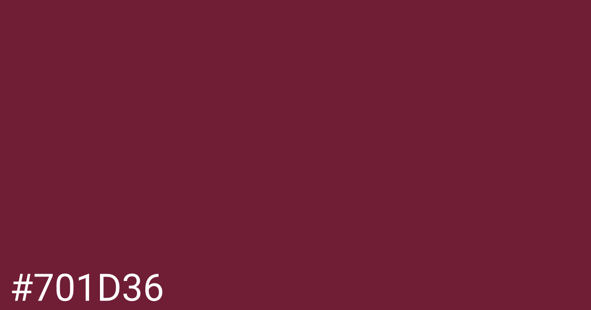 Hex color #701d36 graphic